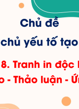 Bài 8. Tranh in độc bản (Sáng tạo - Thảo luận - Ứng dụng)